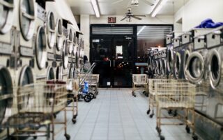 Picture of the inside of the laundromat