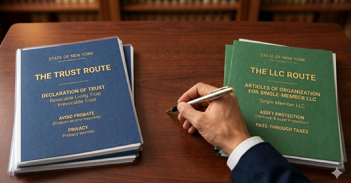 An LLC and a Trust Are Not the Same Thing. Here Is What Each One Actually Does for New York Property Owners.